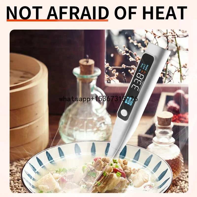 Portable Handheld Electronic Food Salinity Tester Salinometer Soup Saltwater Hydrometer Analysis Detector for Home Kitchen