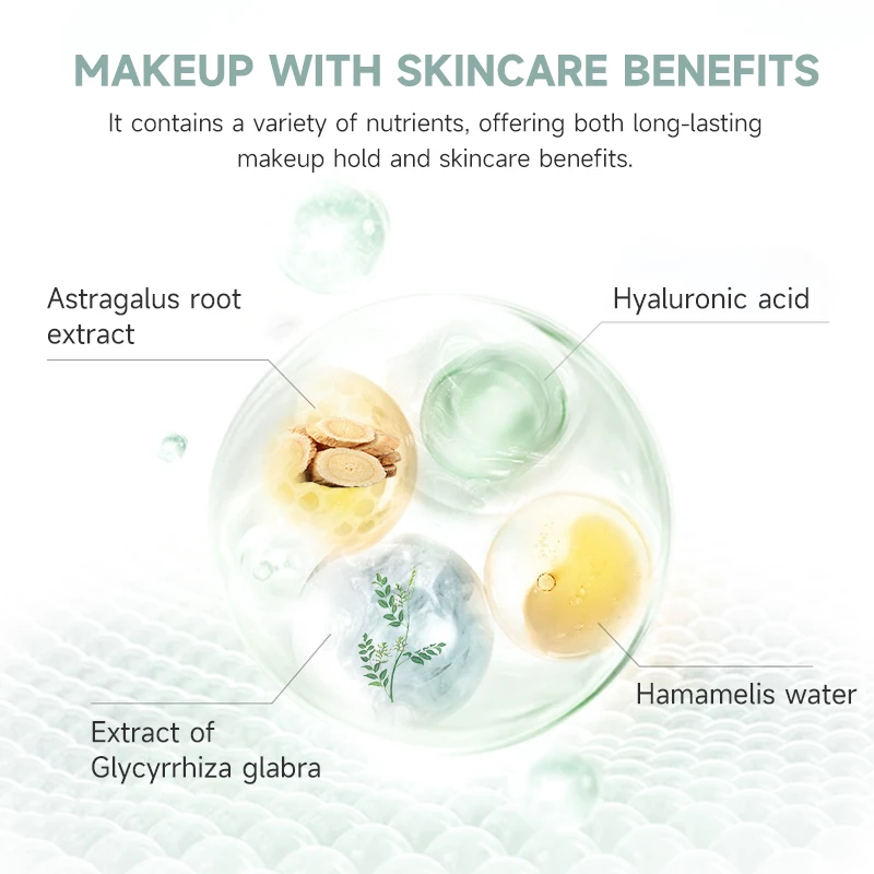 بخاخ إعداد المكياج طويل الأمد مع حمض الهيالورونيك، التحكم في الزيت المرطب، مقاوم للتلطخ والنقل، سريع الجفاف #4