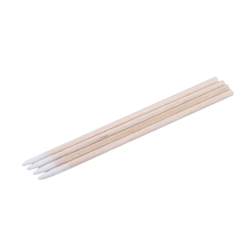 Coton-tige ultra-petit en bois non pelucheux, écouvillons de poulet, micro brosses, colle d'extension de cils, outils remodelés, 100 pièces