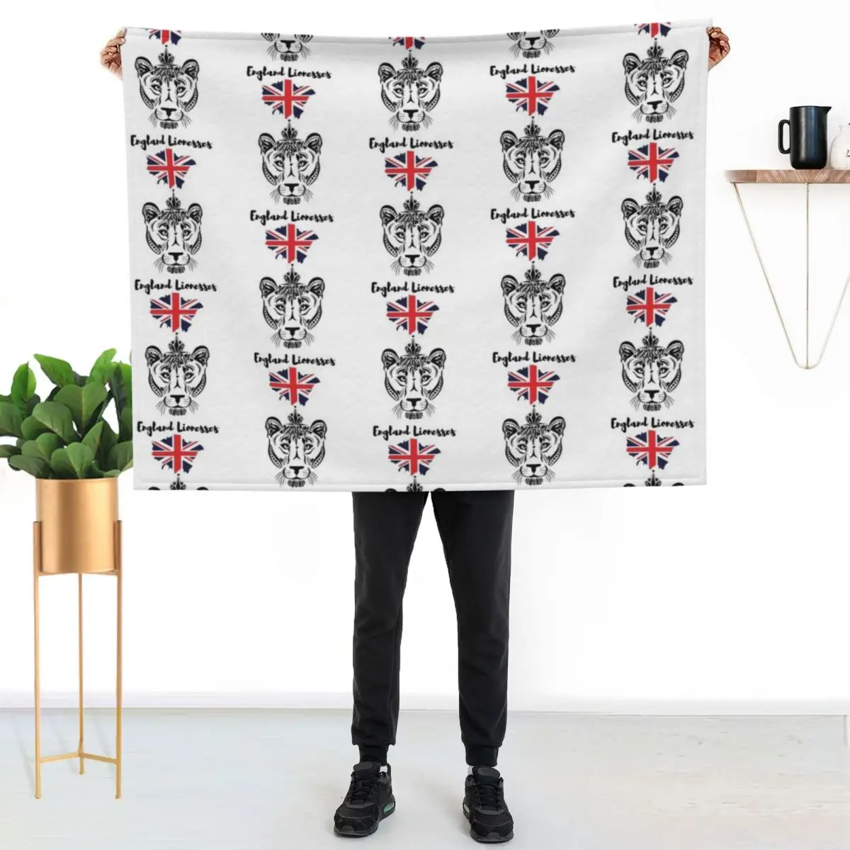 England lionesses Throw Blanket Soft Blankets For Baby Retros Picnic Thermal Soft Plush Plaid Blankets