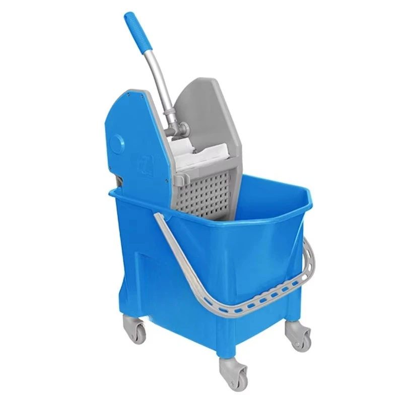 High quality plastic press 25L single mop twisted barrel with silent wheel