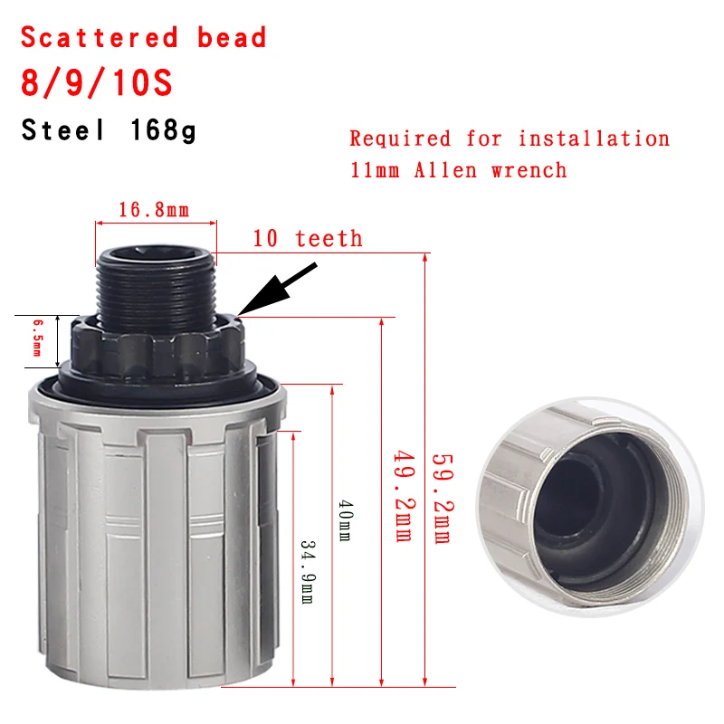 NOVATEC MTB Freehub Achternaaf Lichaam 8/9/10/11 speed Kit Kogellager Titanium Vrijloop body Weg Mountainbike Onderdelen - afbeelding 1