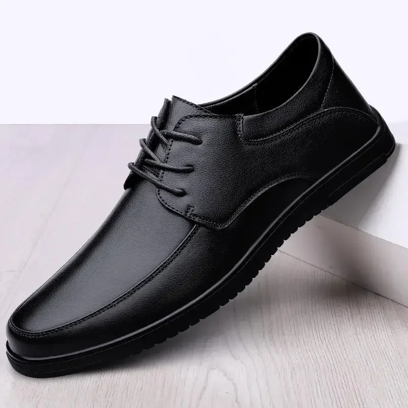 

Leather Shoes Men's Leather 2024 New Business Casual Shoes Men's Soft Cowhide Non-Slip Loafers