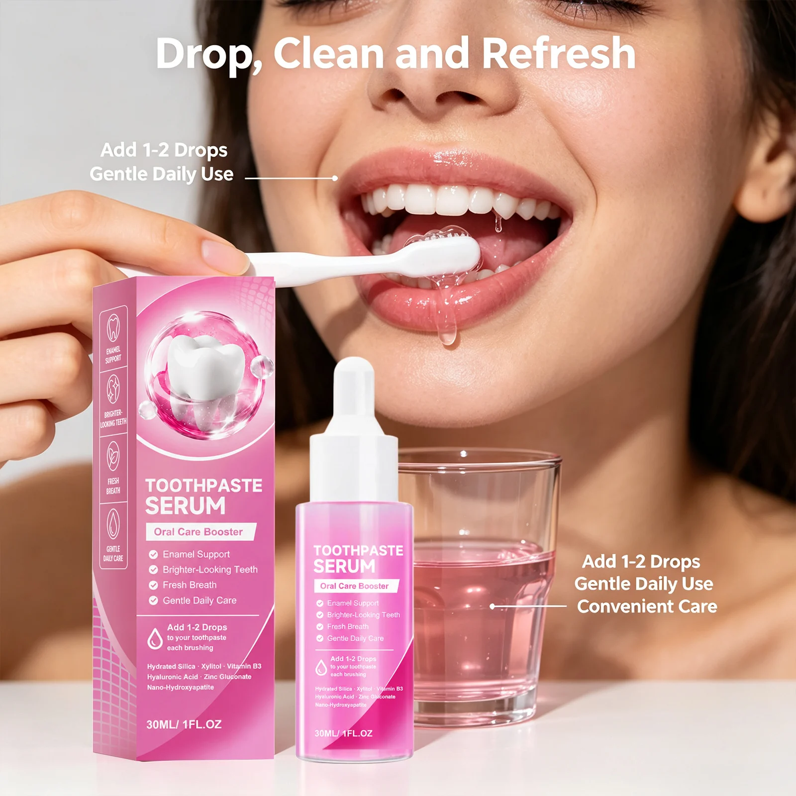 Dental Care Essence Removing Tooth Sensitivity Stains & Tartar Cavity Protection Freshing Breath Whitening Oral Care Teeth Serum