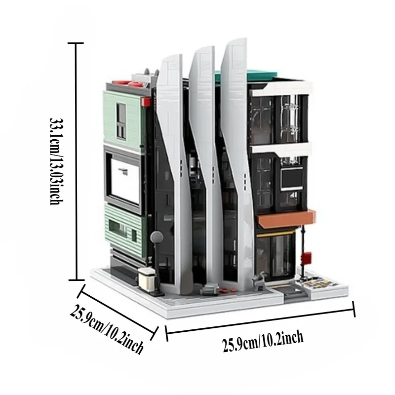 MOC Arquitectura Moderna, El Jefe de la Oficina en la Parte Superior, Bloques de Construcción de Modelos, Ladrillos de Alcaldía, Juguetes de Construcción Modulares Mini para Niños, Regalo