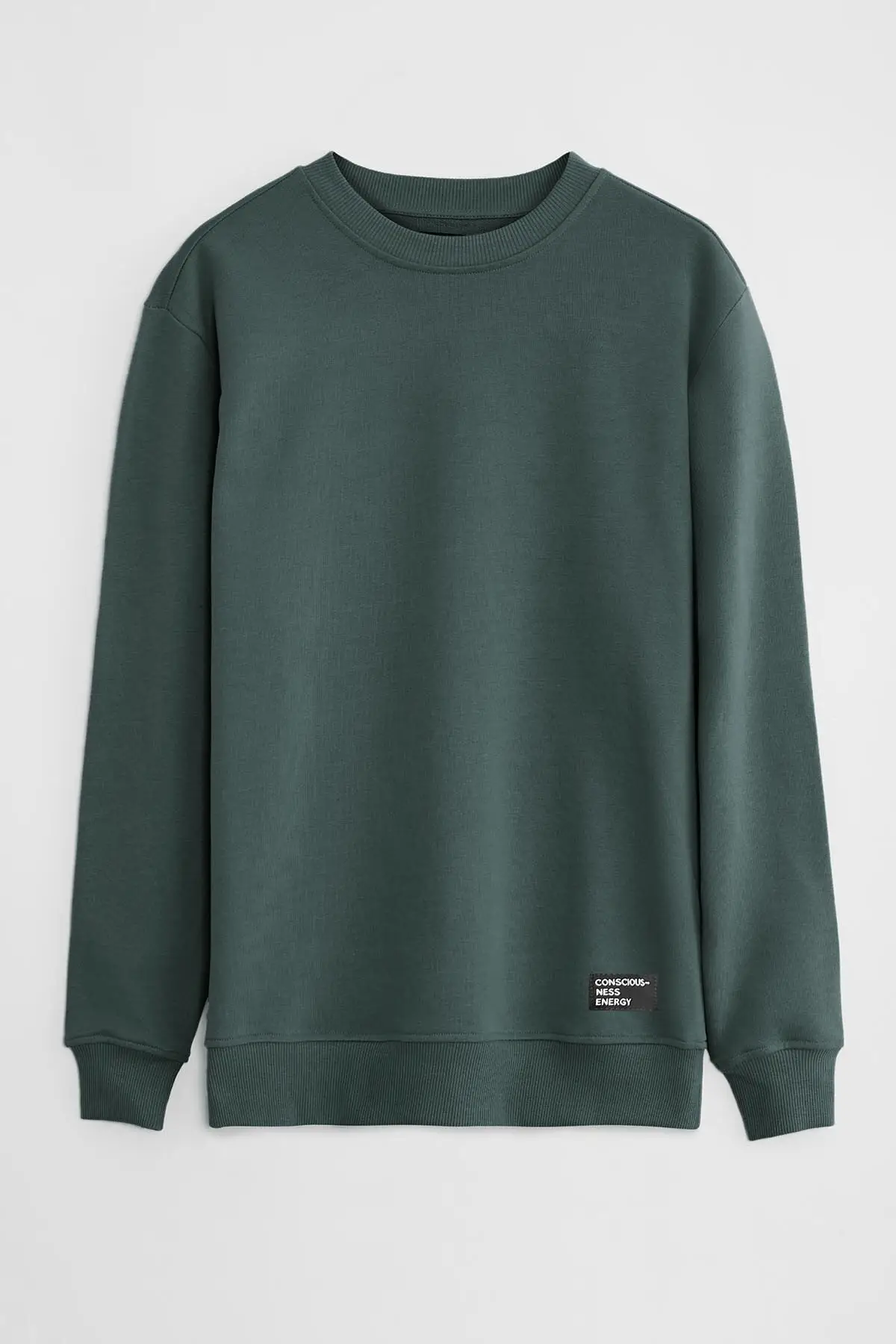 

Men's Clothing Green Cotton Basic Crew Neck Sweatshirt Perfect Fit And High Quality Brand