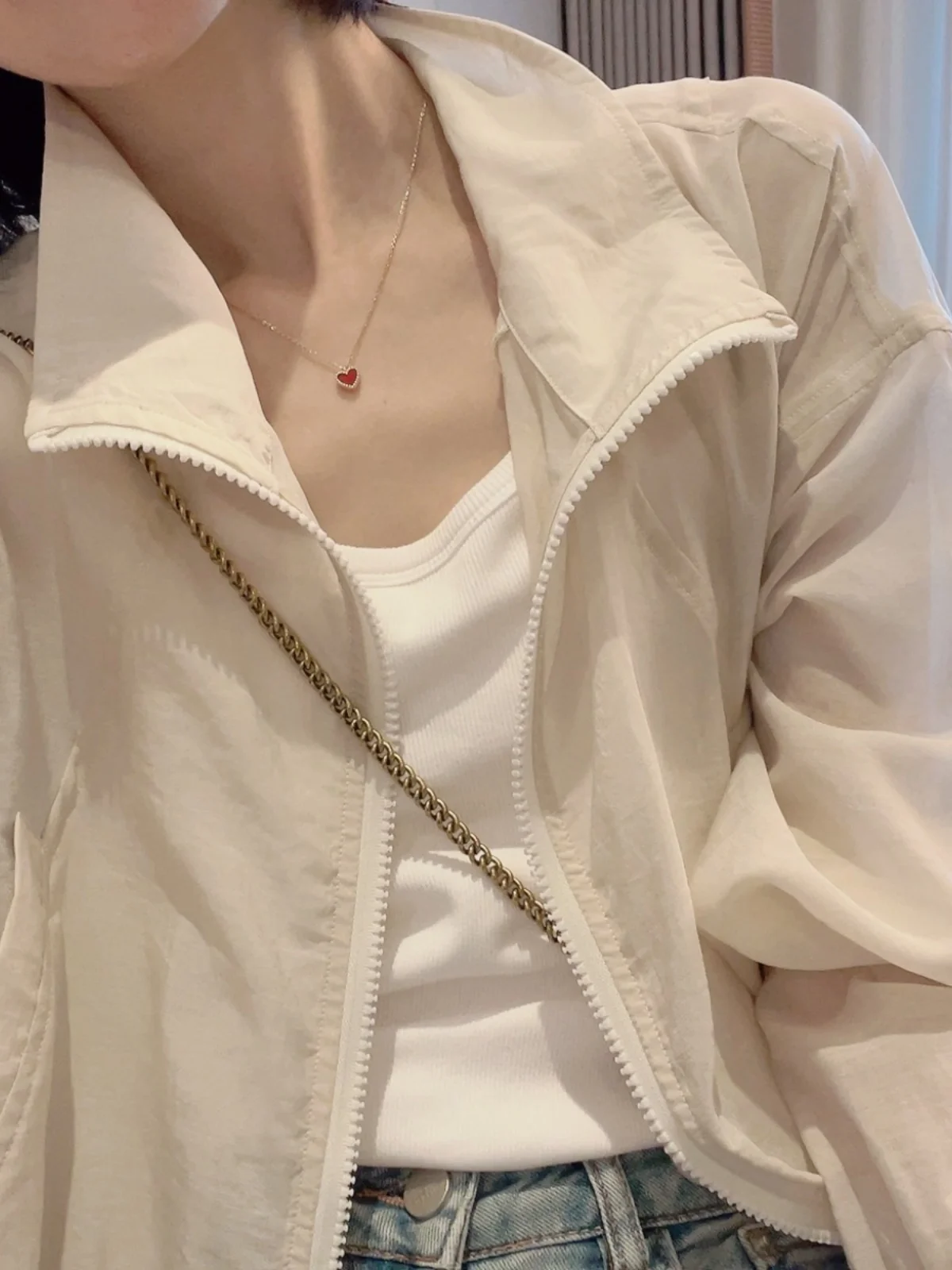 

Women's Summer New Lazy Sle Casual Lightweight Breathable Sun Protection Clothes ort Outerwear Faionable Loose Fit