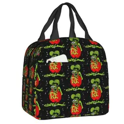 Anime Cartoon Rat Fink Resuable Lunch Box per le donne Leakproof Thermal Cooler Food Insulated Lunch Bag Office Work