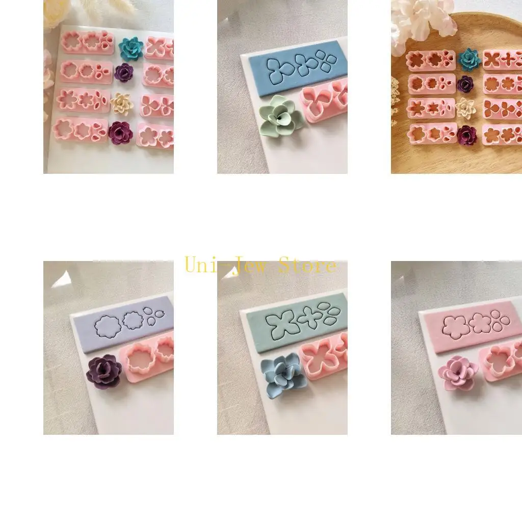 

40GB Reusable Flower Jewelry Molds 8PCS Craft With Petal Shapes Earring Making Molds For Handmade Earrings Creation