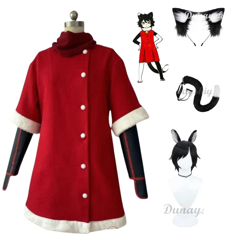 Dungeon Meshi Izutsumi Cosplay Costume Disguise Meshi for Adult Women Winter Coat Wig Ears Tail Outfits Halloween Carnival Suit