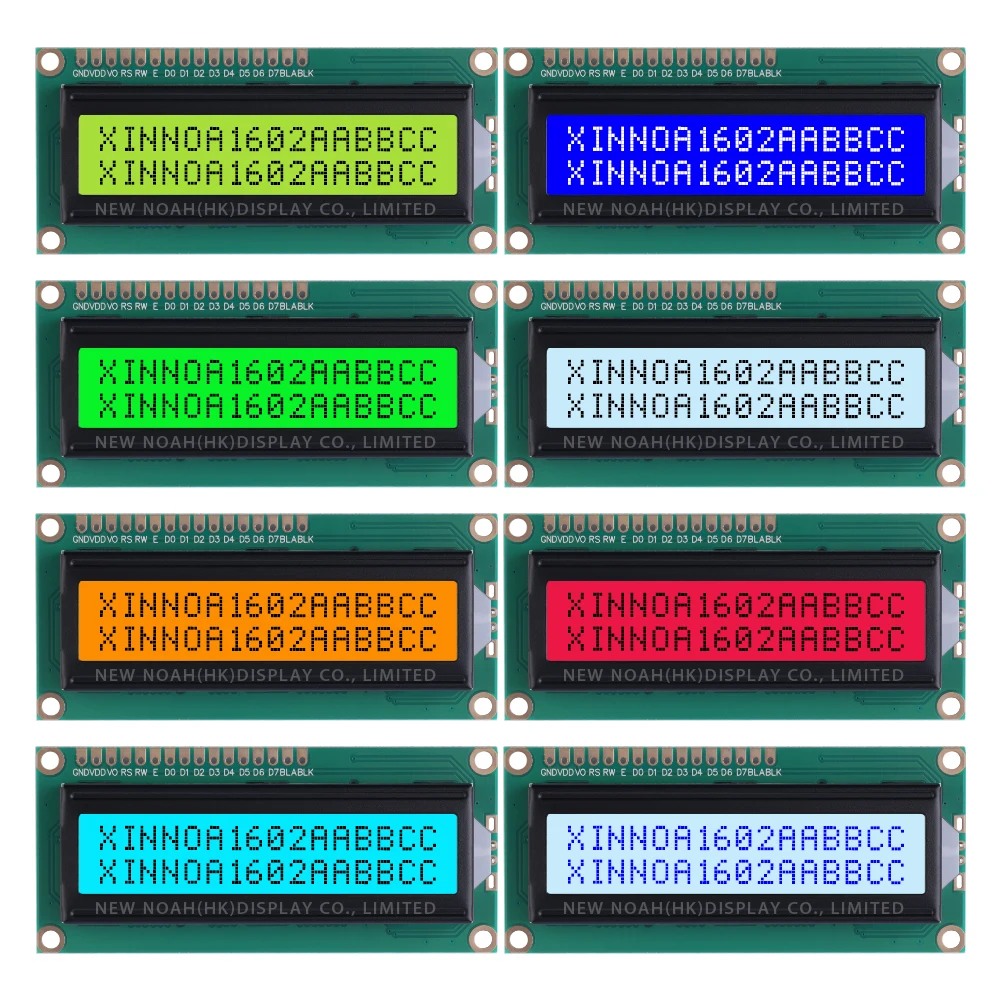 Gelbgrüner Film 1602a Zeichen LCD-Bildschirm 02*16 LCD 16-Pin-Controller st7066 1,5 Zoll Support-Schema Entwicklung