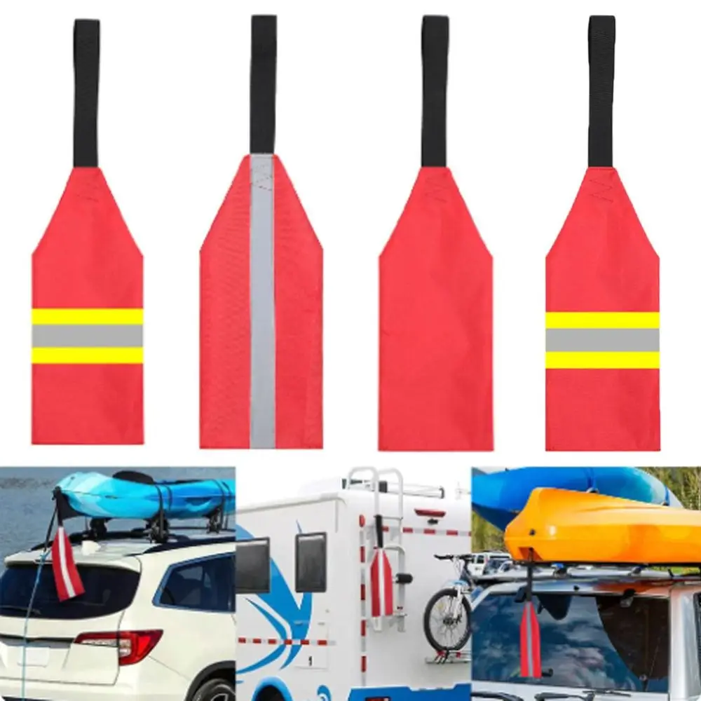 New 3 Colors Kayak Safety Flag 36*12cm Towing Canoe Flag With Reflective Strip Kayak Accessories