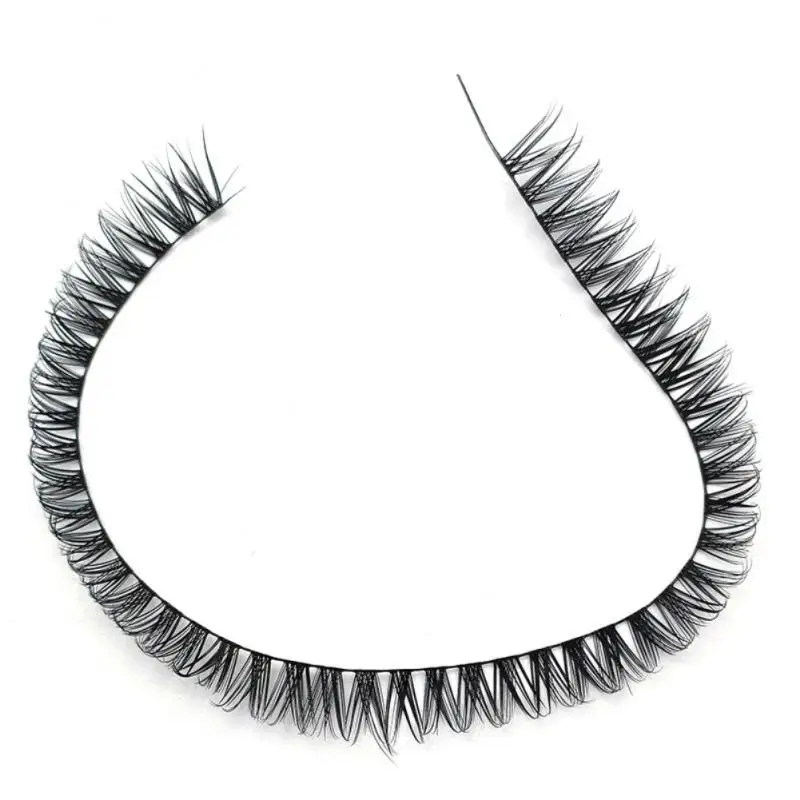 Hand Made Eyelash Extension Segmented Lashes Dramatic Lash Bundles Soft Ribbon Strip Eyelashes Makeup transparent terrier Lashes