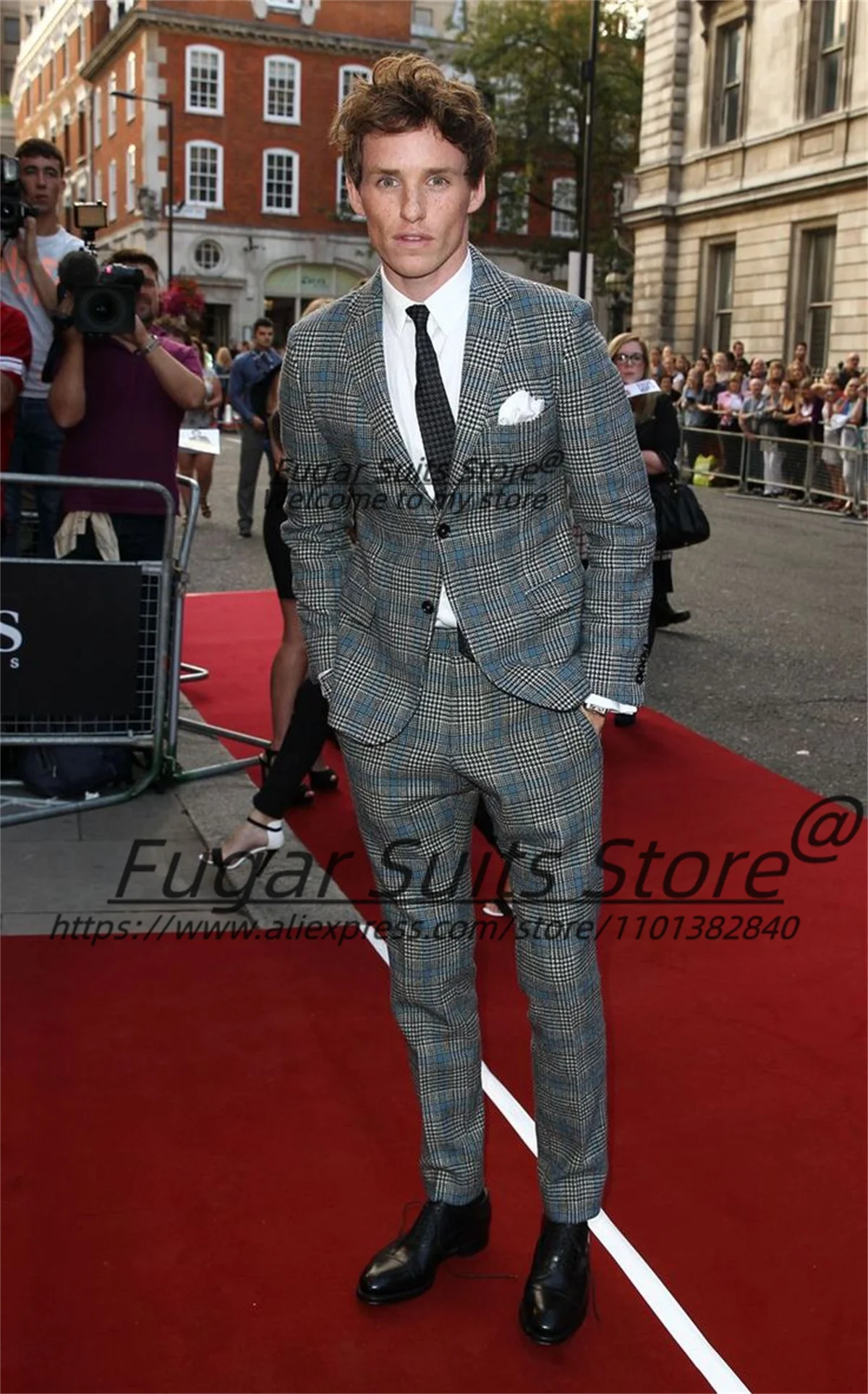 

Customized Slim Fit Formal Plaid Men Suits Elegant Notched Lapel Groom Wedding Tuxedos 2 Pcs Sets Male Party Blazers Ropa Hombre