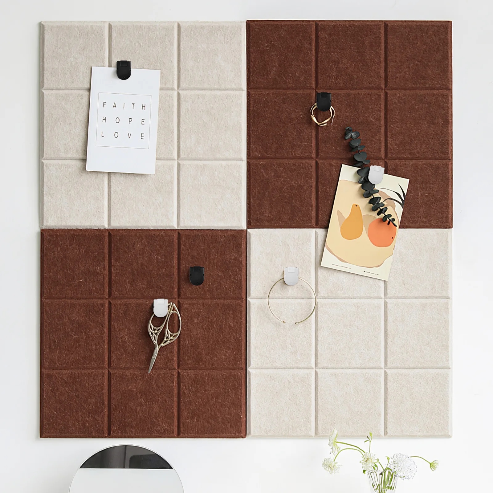 50개 미니 플라스틱 클립 소형 바인더 클립 공예 사진 메모용 종이 클립 홀더