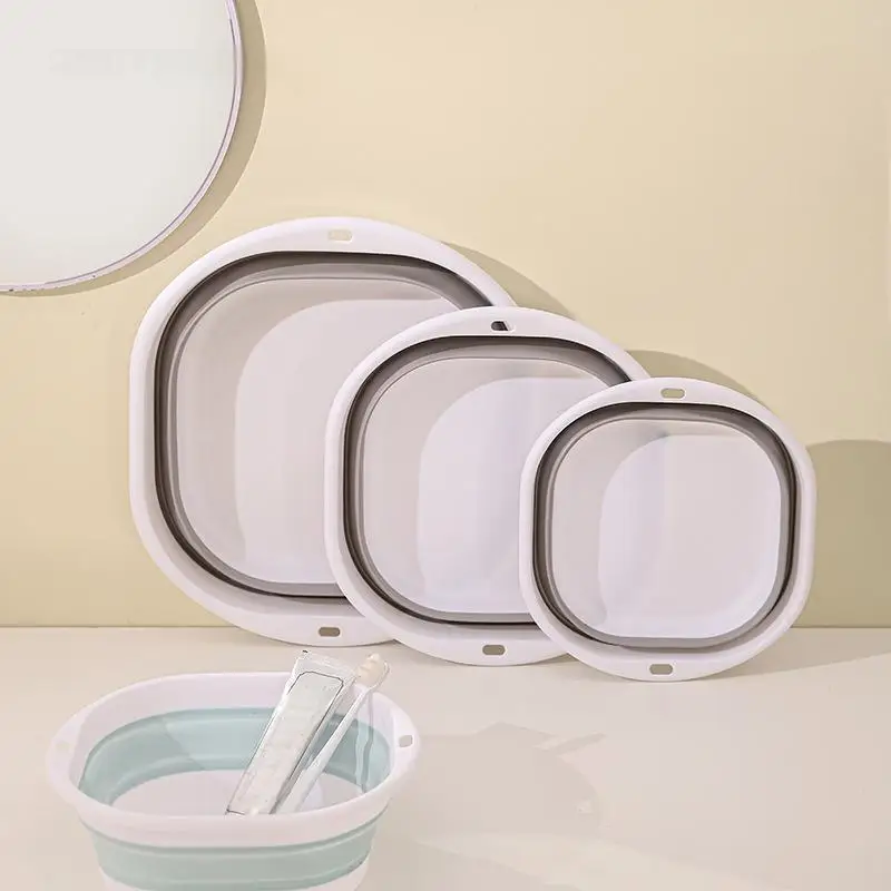 Home Organizer Box Large Foldable Plastic Compression Washbasin, Suitable For Home, Travel Laundry Washing Vegetables