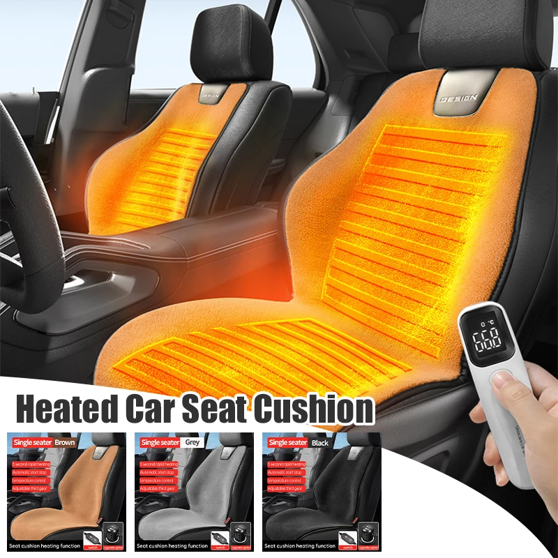 

12V Universal Heated Car Seat Cushion Winter Warmer Auto Seat Heater 3 Gear Non Slip Heating Pads Car Interior Accessories