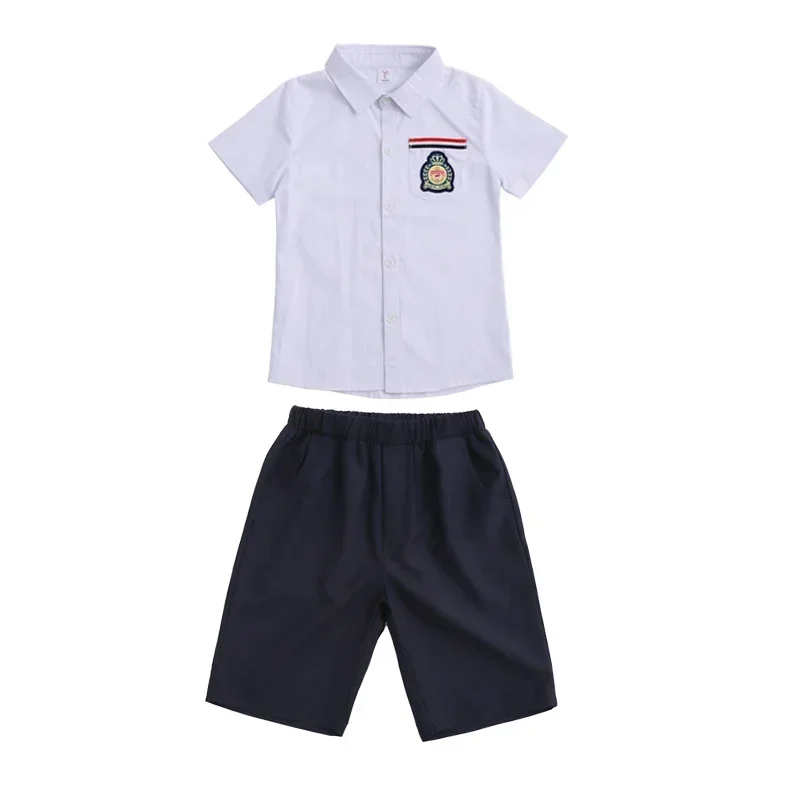 Kinder School Uniform Set Graduation Japanese Jk Uniform Zomer Basisschool Engels Performance Shirt Met Korte Mouwen