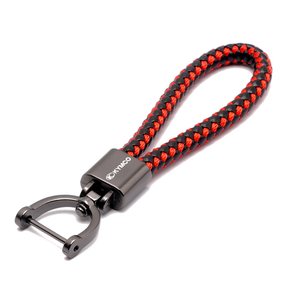 For KYMCO Xciting 250 300 400 AK550 CT250 CT300 S400 DOWNTOWN High Quality Motorcycle Accessories Braided Rope Keyring Keychain