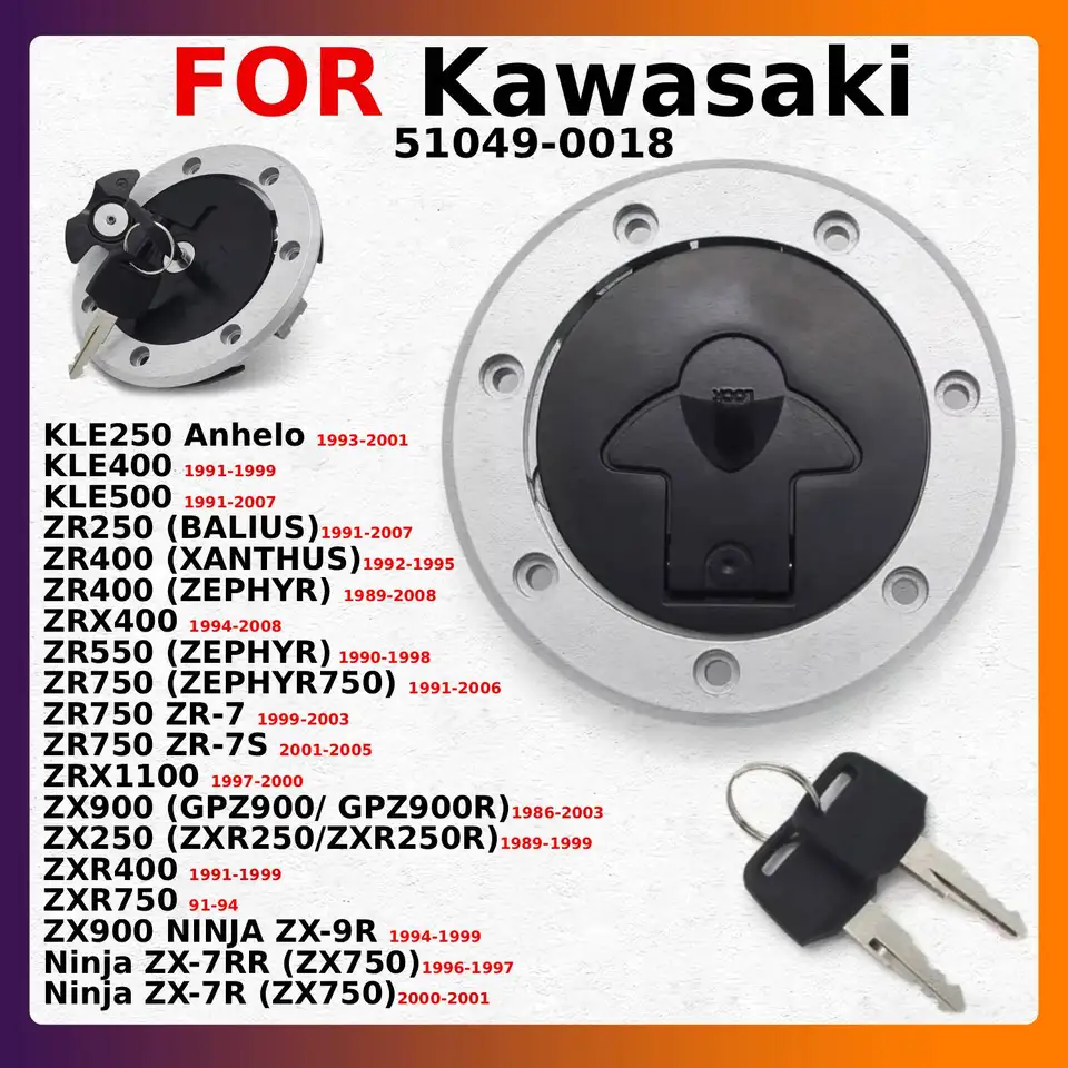 Kawasaki Fuel Cap Lock Set for ZR550 ZR750 ZX900