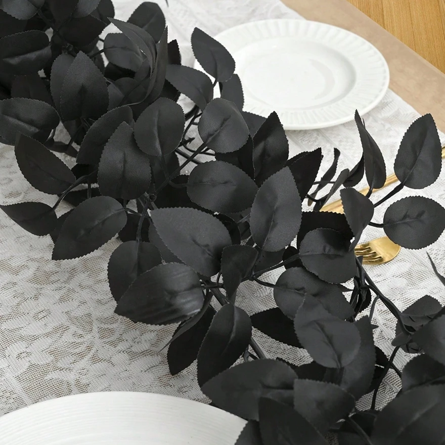 

Artificial Plants Leaves Vines Rattan Halloween Christmas Wedding Home Decoration Outdoor Garden Yard Arch DIY Accessories Cheap