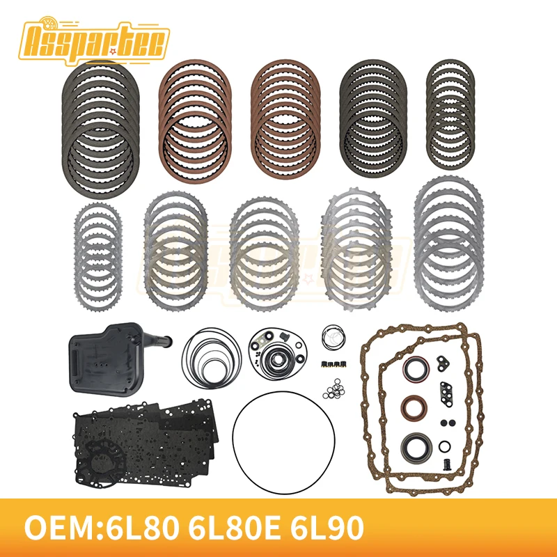 

6L80 6L90 Transmission Clutch Overhaul Kit Friction Plate For GM Chevrolet Cadillac Chery 6L80E 6L90E Gearbox Disc kit 195901XLS