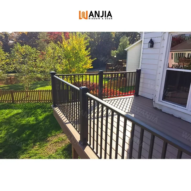 ODM/OEM Customized Modern Aluminum & Tempered Glass Staircase Handrail Railing for Exterior Outdoor Use