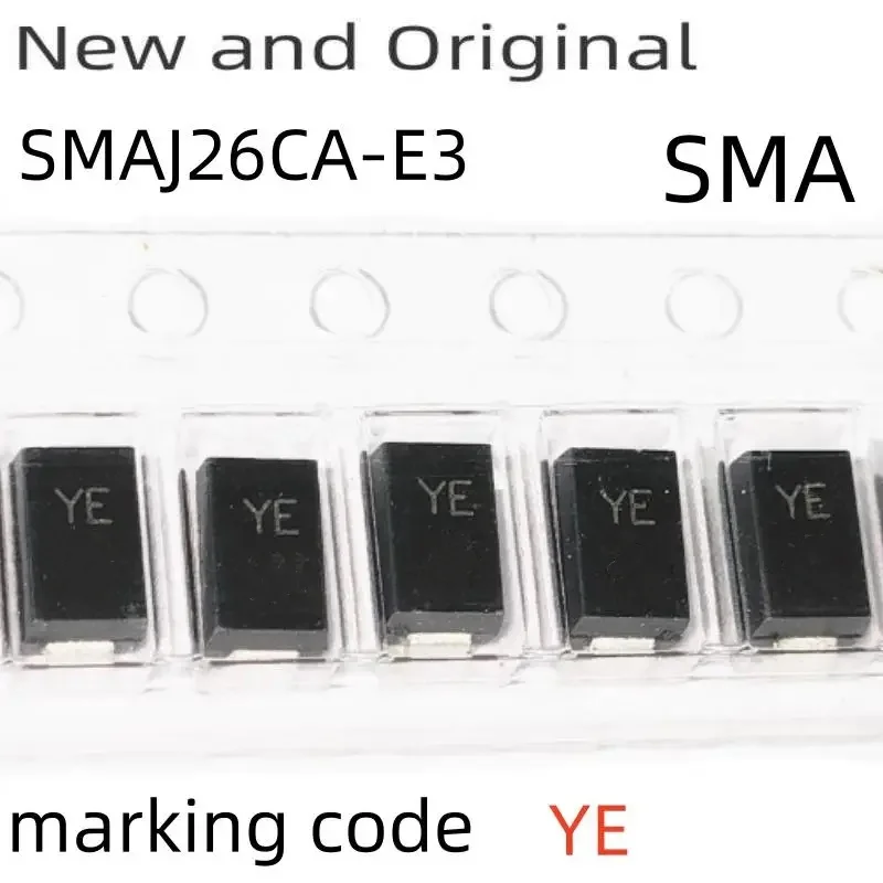 

SMAJ26CA SMA 40A 26V BIDIRECTIONAL Transient Voltage Suppressors marking code DBU or YE
