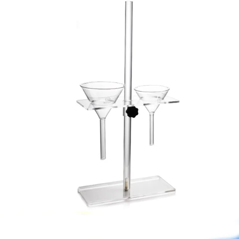 1PCS Organic Glass Triangle funnel Stand PMMA Support Rack Lab Supplies 2holes or 4holes Pore size 60-90mm