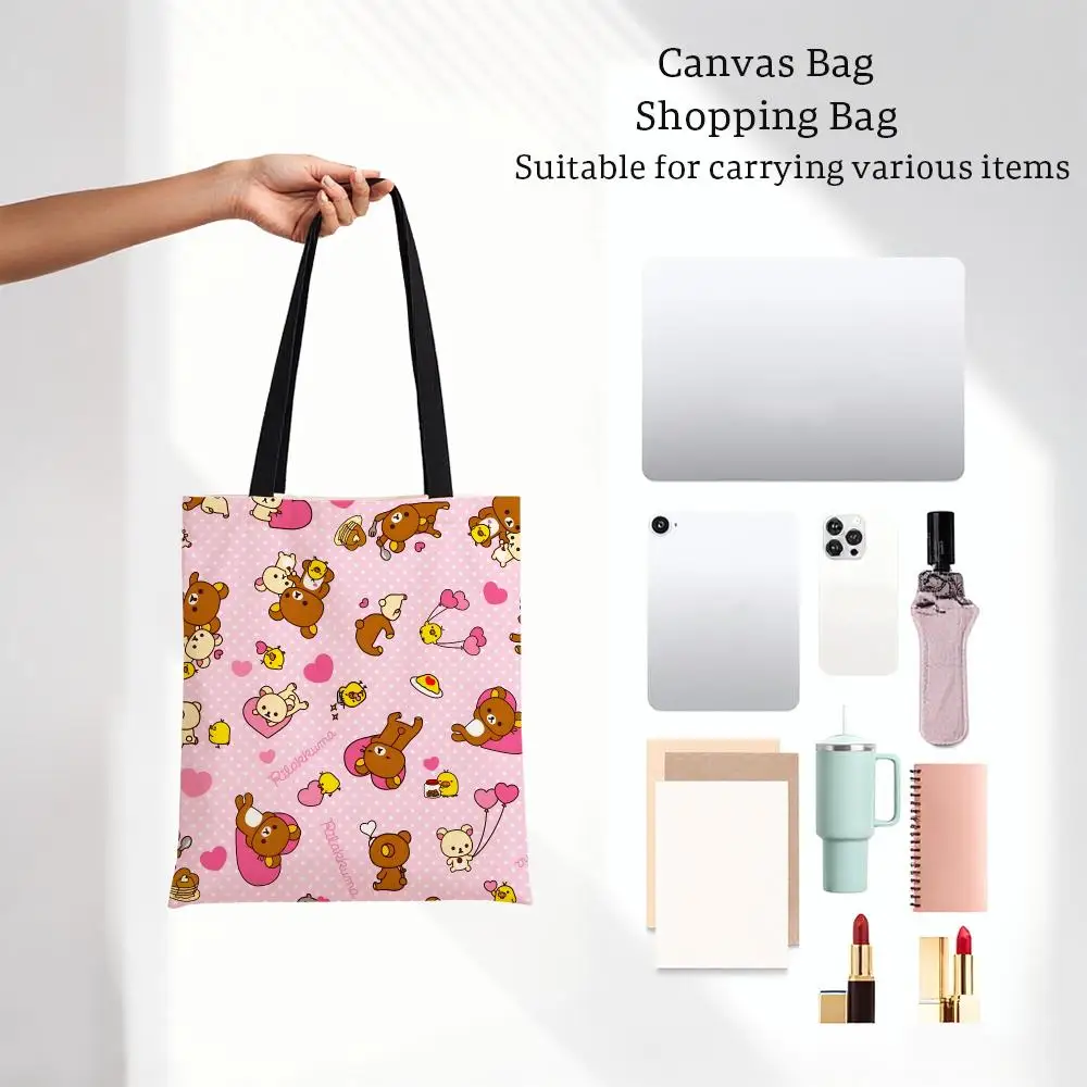 toy character R-Rilakkuma Storage Bags Printed Series Shoulder Bag Portable Daily Lightweight Tote Bag