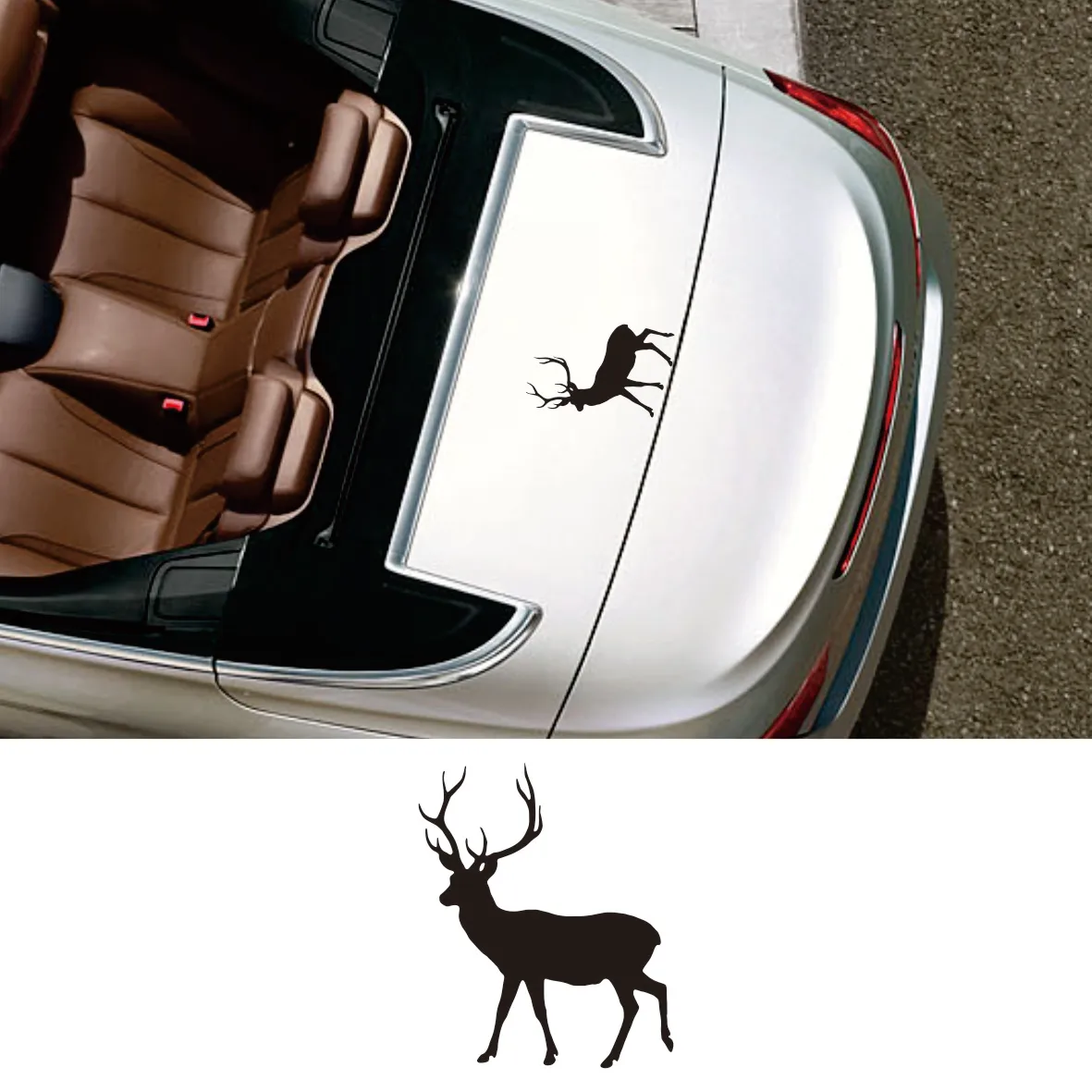 재미있는 동물 사슴 비닐 데칼 자동차 스티커, 범퍼 후면 창 노트북에 방수 자동차 스티커, 크기 선택