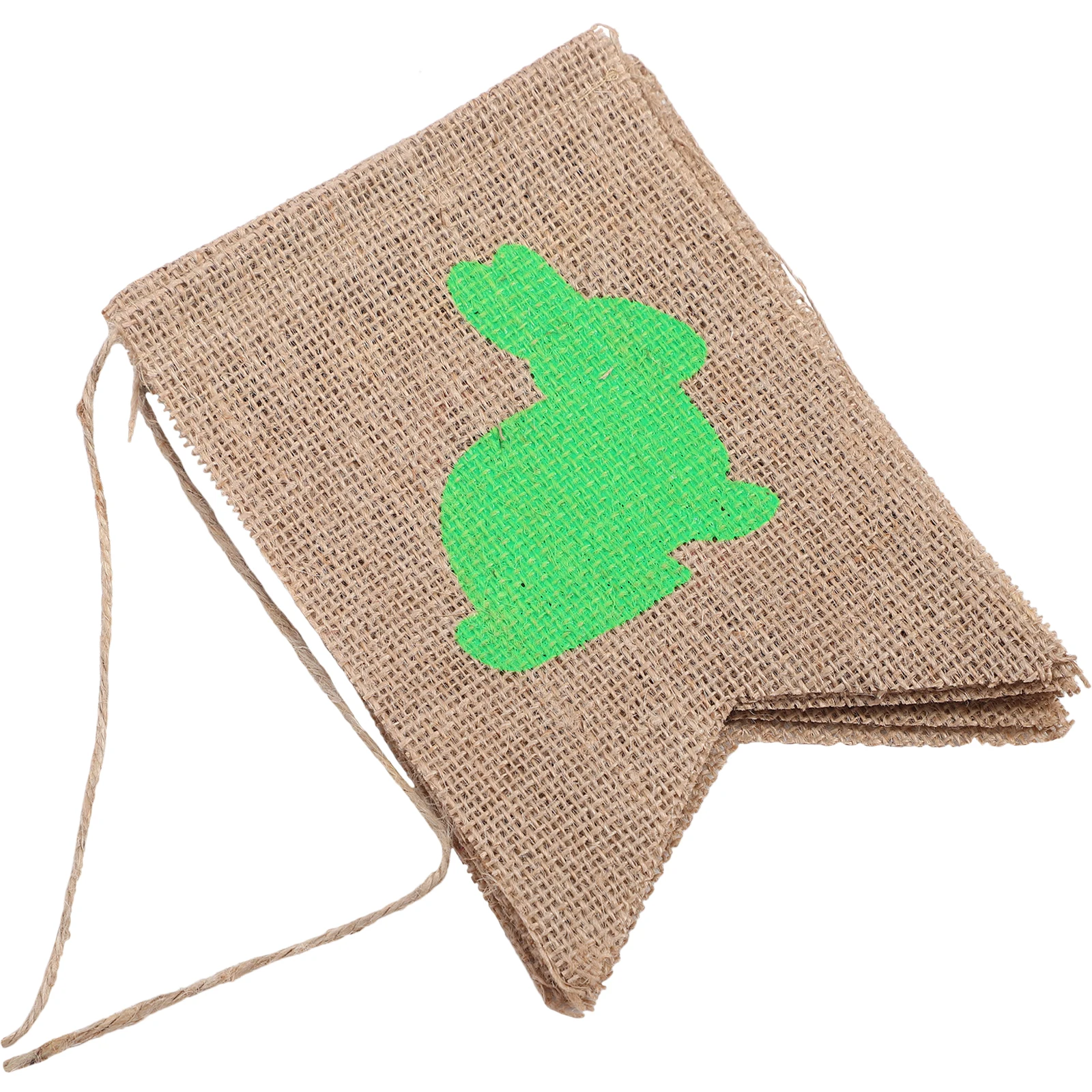 

Rabbit Latte Art Easter Decorations 3M Swallowtail Banner Garland Vintage Burlap Bright Photo Props Festive Home Party Decor
