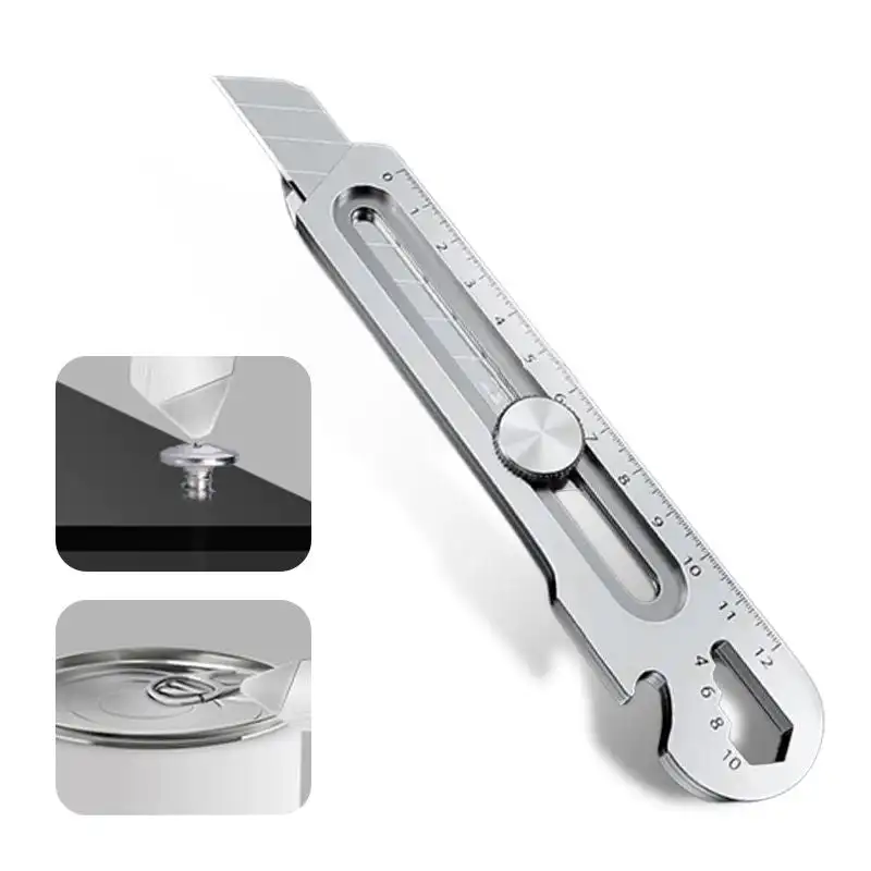 Multipurpose Heavy-Duty Utility Knife Utility Knife All Purpose,Multi Function Box Cutter Bottle Tin Opener Screw Ruler Warehous