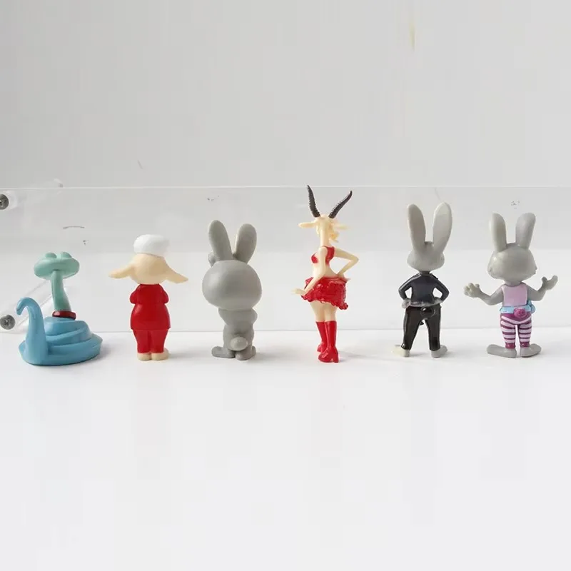 Figurine de dessin animé Zootopia, 12 pièces, Nick Fox Judy Zootropolis Utopia, jouets d'action, ornements de chambre d'enfants, décoration de gâteau