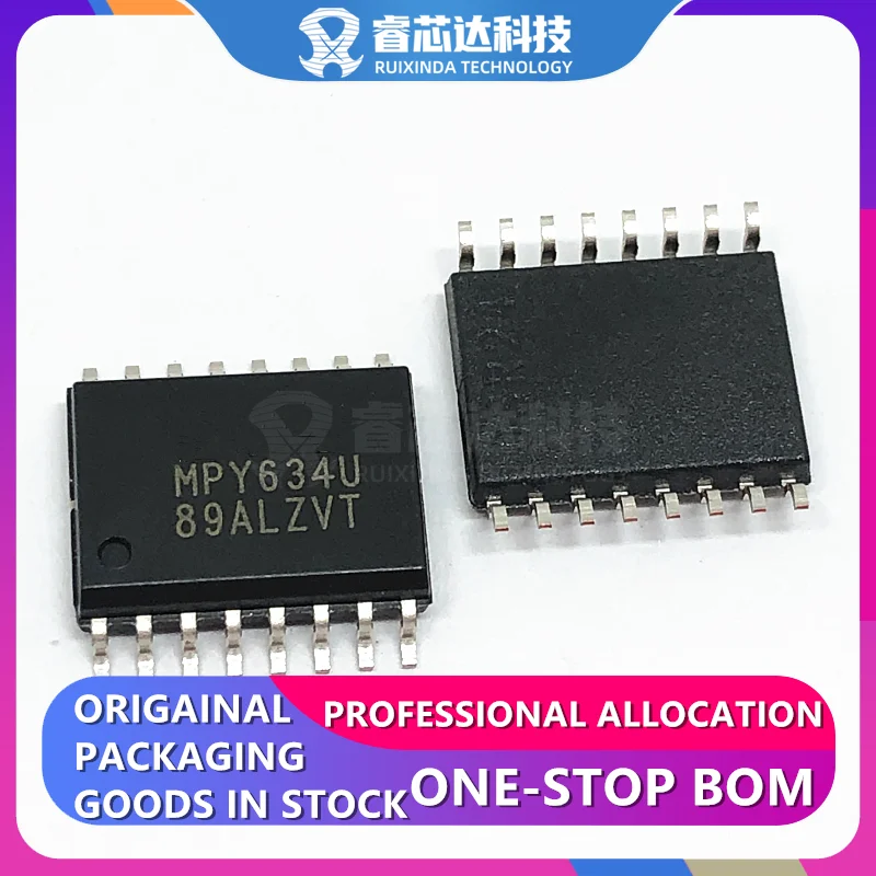 RXDNA MPY634KU MPY634U SOP16 Analog Multiplier 4-Quadrant 16-SOIC original genuine New Original In Stock MPY634KU/1K