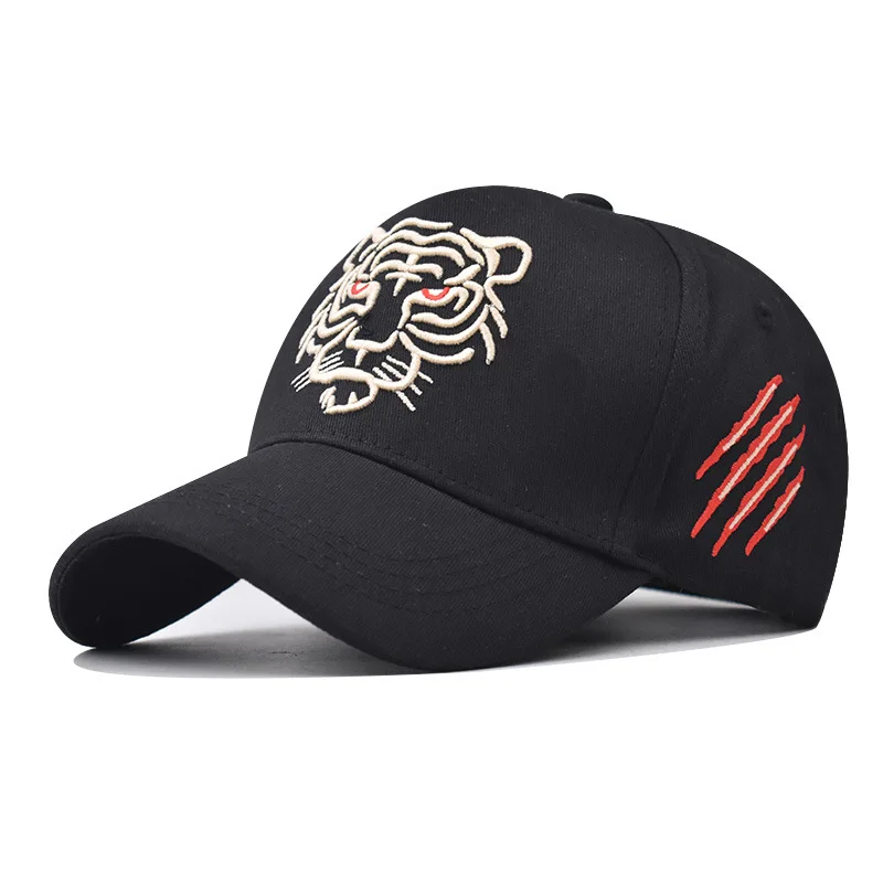

Four Seasons New Large Embroidered Head Baseball Cap Snapback Hat For Men And Women Cotton Tiger Hat