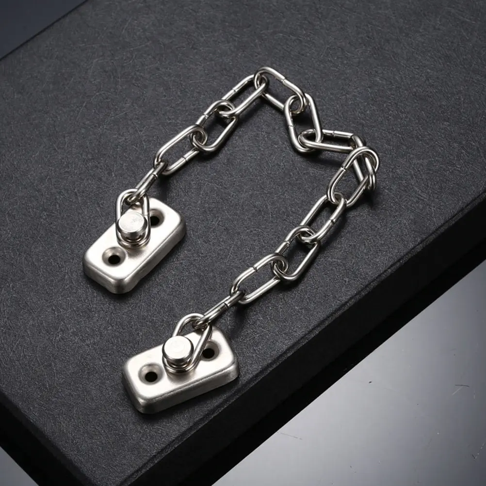 2Pcs Multi-Functional Sliding Window Lock Safety Latch Anti-Theft Door Chain Lock for Homes Offices Hospitals Schools