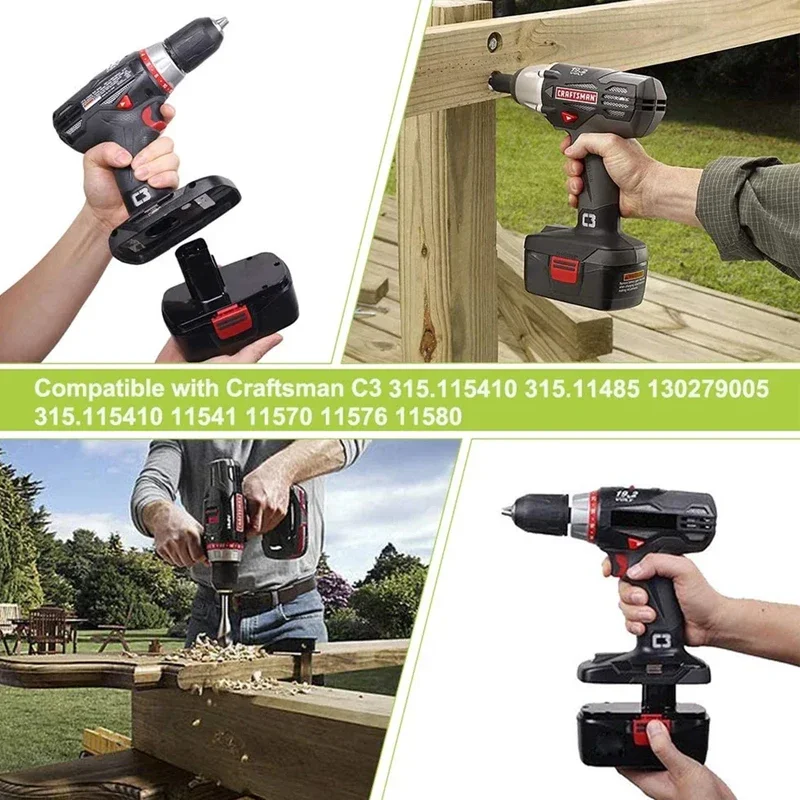 

New 19.2 Volt 6000mAh Ni-MH Rechargeable Battery Compatible with Craftsman C3 DieHard 130279005 130279003 130279017 315.113753 3