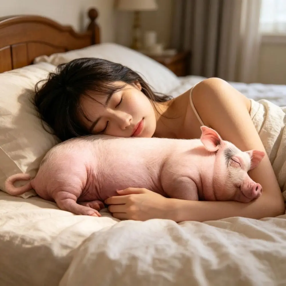 Plush Material Animal Body Pillow PP Cotton Filled Soft Texture Animal Cushion Doll Toys Cute Design 40cm Size Pig Keychain