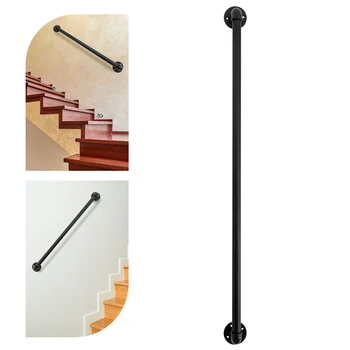 ราวบันไดโลหะสีดํา 4FT ราวบันไดอุตสาหกรรม