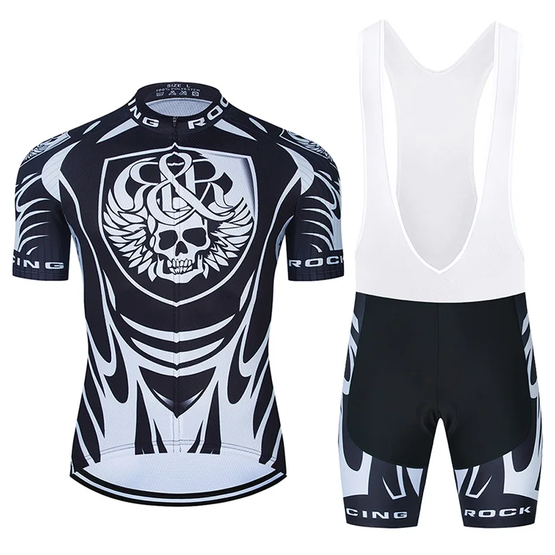 New ROCK RACING Cycling Jersey 20D Bib Set MTB Bicycle Clothing Quick Dry Bike Clothes Ropa Ciclismo Mens Short Maillot Culotte