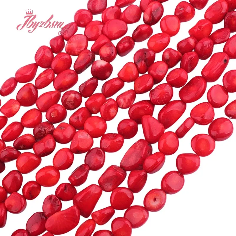 3x7-5x10mm Natural Coral Beads Freeform Irregular Stone Beads For Necklace Bracelat Jewelry Making DIY Loose Strand 15 Inches