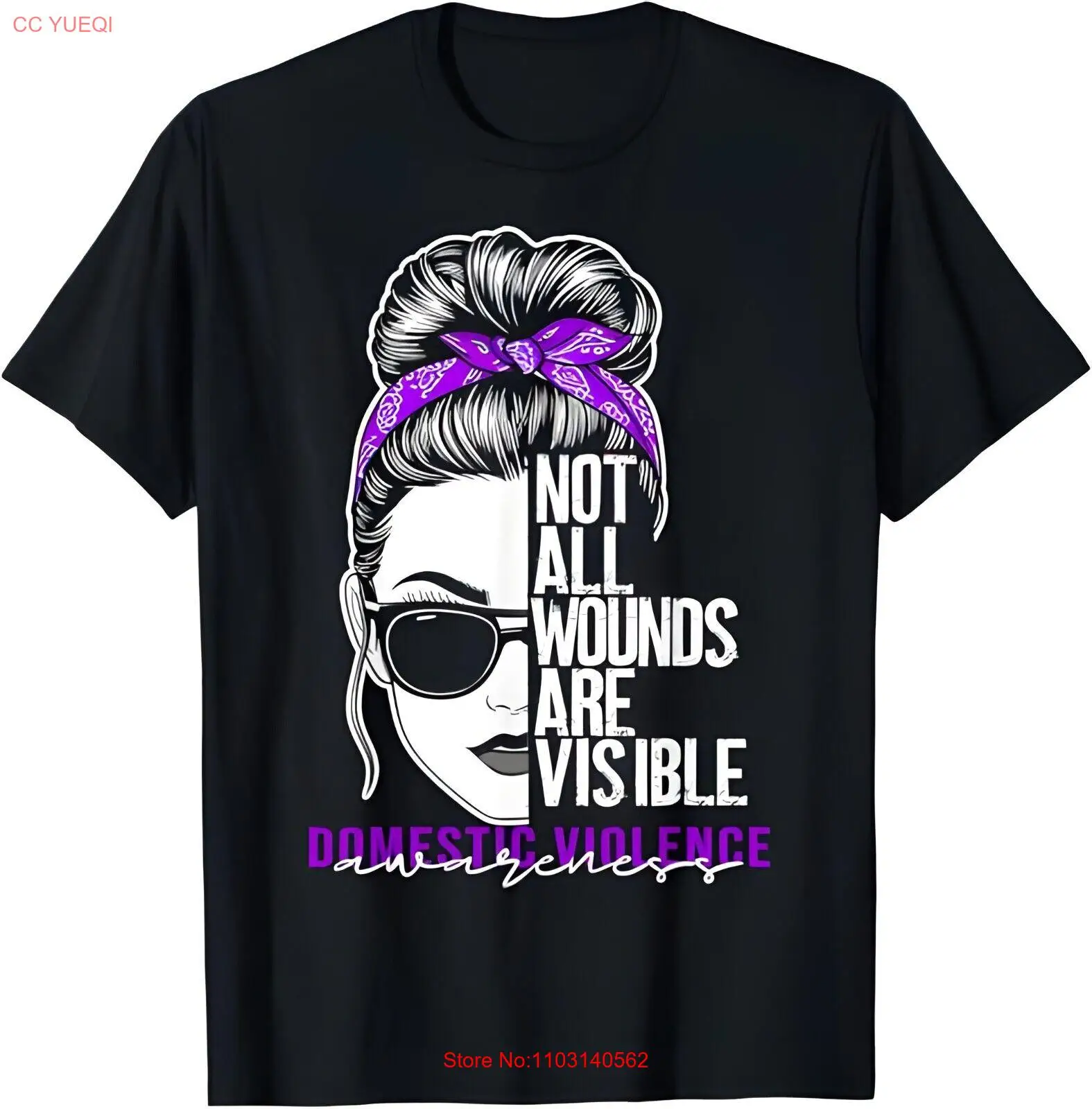 all-new Not All Wounds Are Visible Women Domestic Violence Awareness T-Shirt