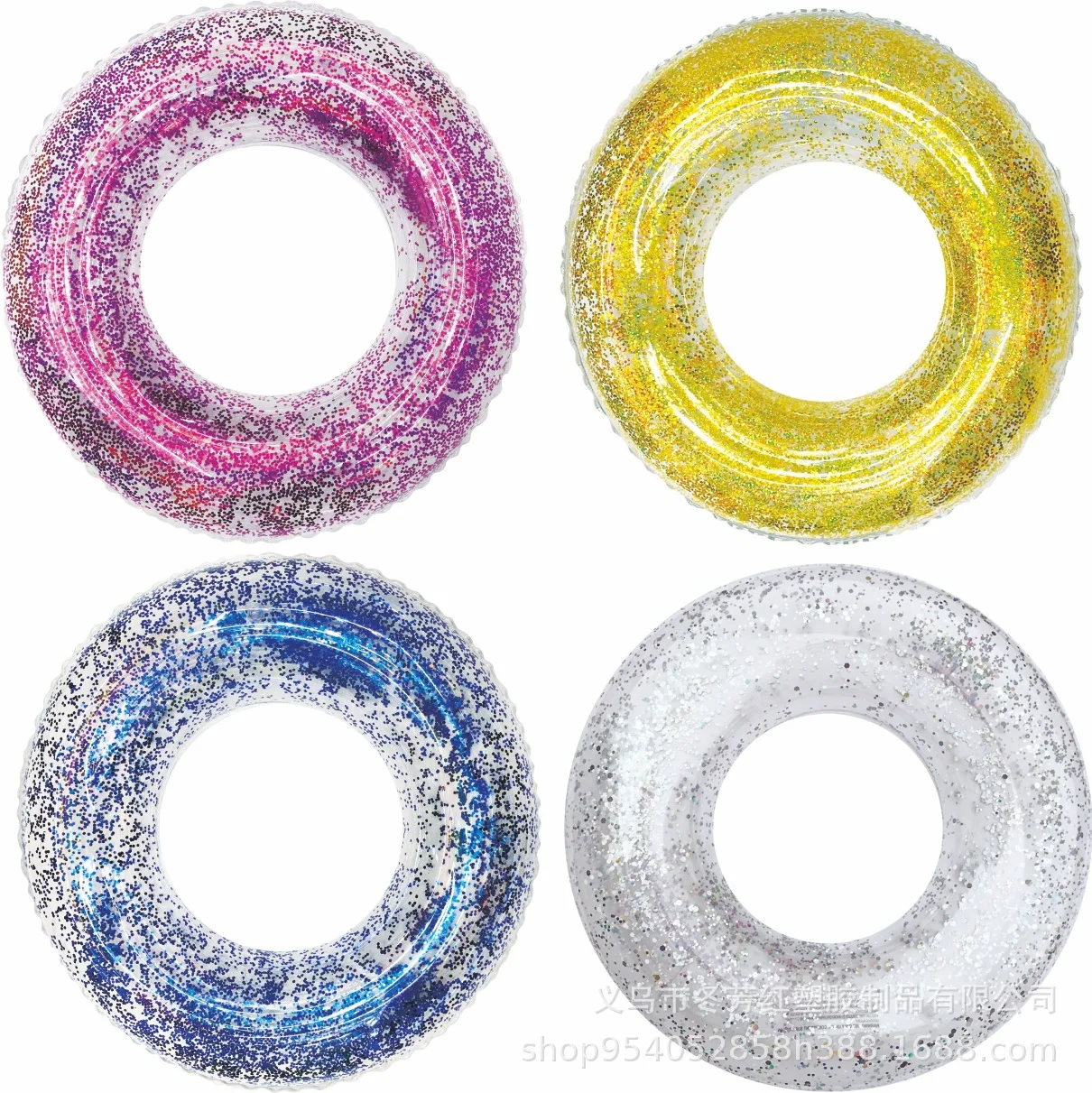 Transparent Glitter Pool Foats Swimming Ring Adult Children Inflatable Pool Tube Giant Float Boys Girl Water Fun Toy Swim laps