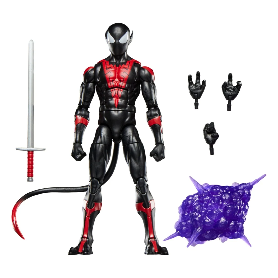 Marvel Legends Retro Spiderman 2099 Nightcrawler Hypno Hustler Owl Cardiac Mysterio 6" Action Figure view 4