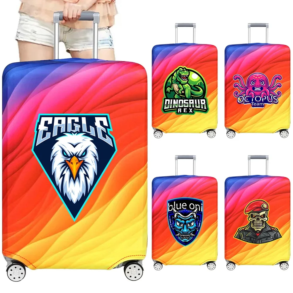 Luggage Protective Cover Stretch Fabric Luggage Protective Covers Dust Cover Anti-Scratch Suitcase Covers Teamlogo Pattern