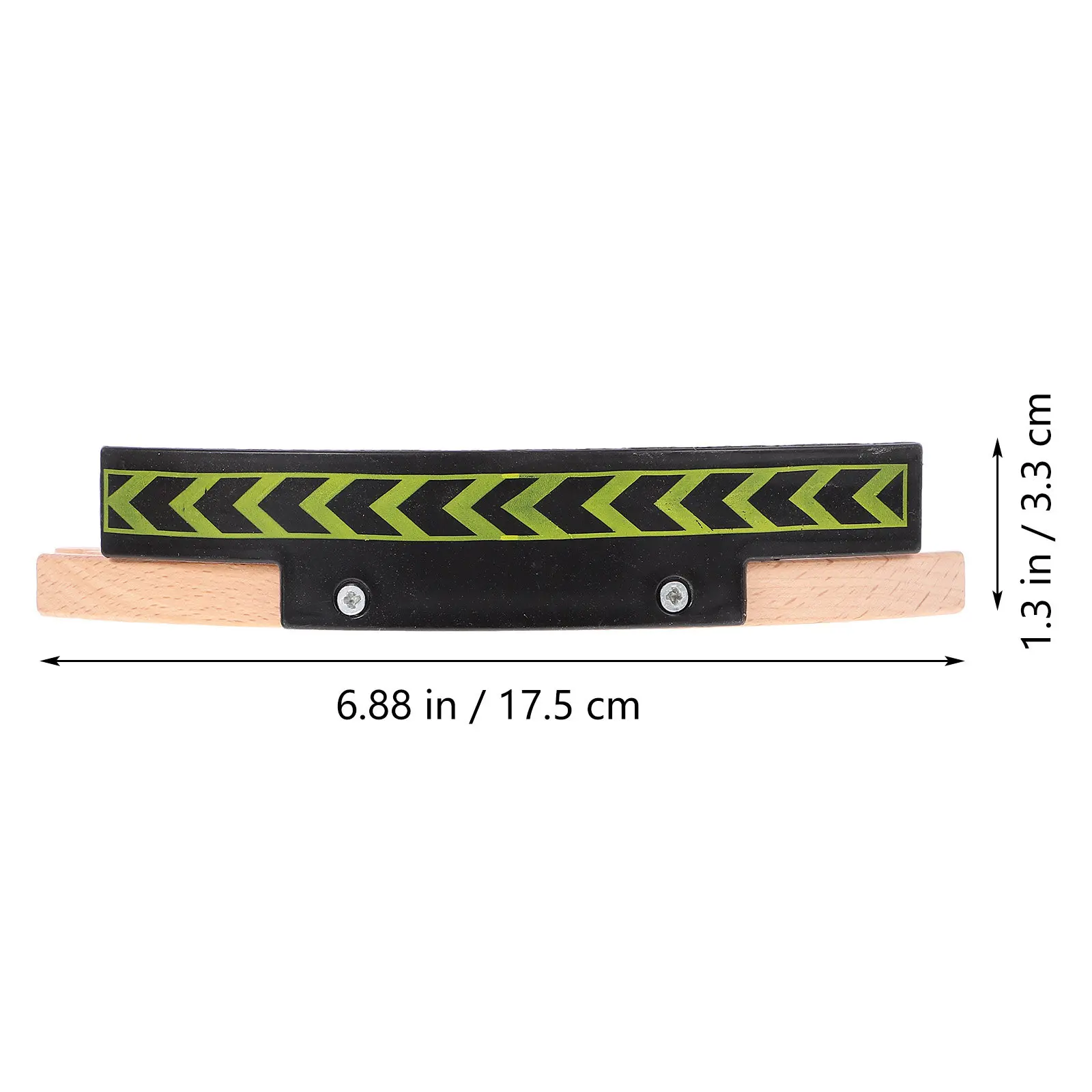 2Pcs Fire Train Track Accessories DIY Wooden Short Curved Railway Expansion Pieces Educational Kids Creative Motor Skill
