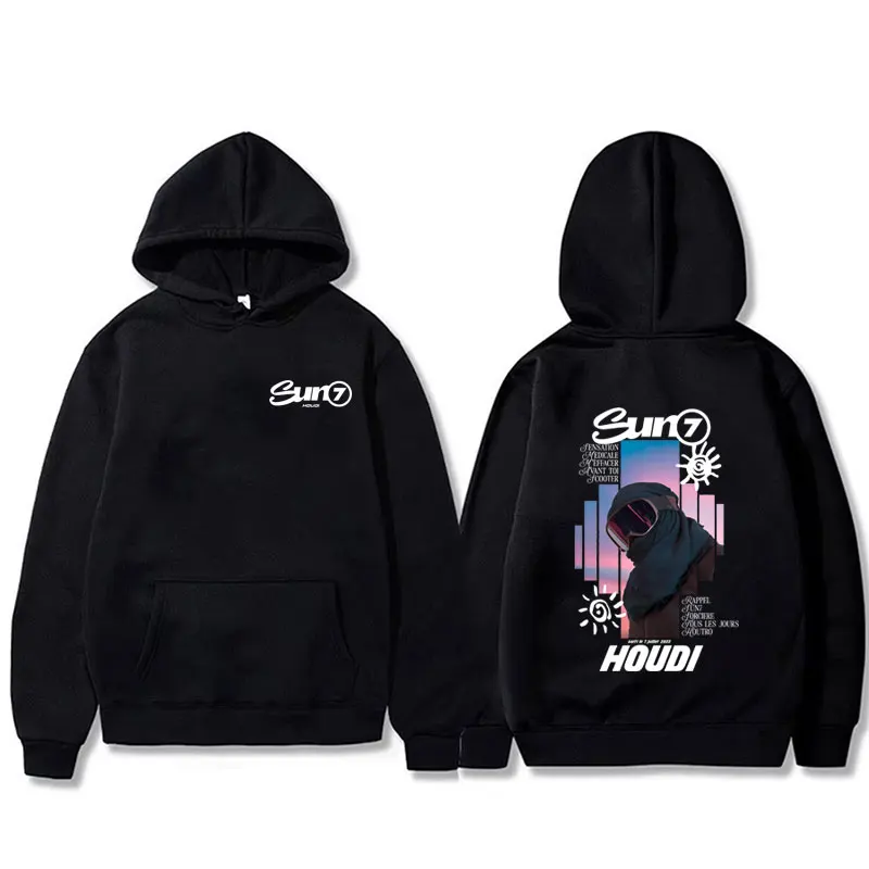 

Rapper HOUDI SUN7 Graphic Hoodie Men Women Hip Hop Fashion Pop Music Hooded Tracksuit Unsiex Casual Oversized Pullover Hoodies