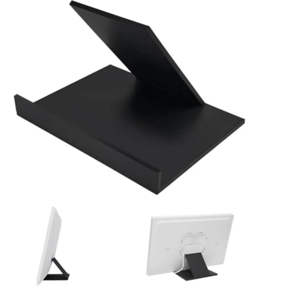Non-Slip Base Desktop Stand Tool-Free Setup Sturdy Display Stand Bracket Widened Base Space-Saving Stable Base Stand Home Office