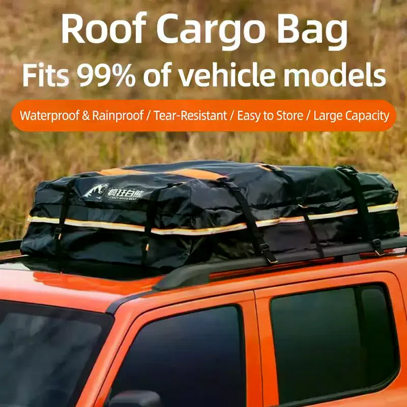 

425L/550L Cargo Bag Car Roof Cargo Carrier Waterproof Universal Luggage Bag Storage Cube Bag For Travel Camping Car